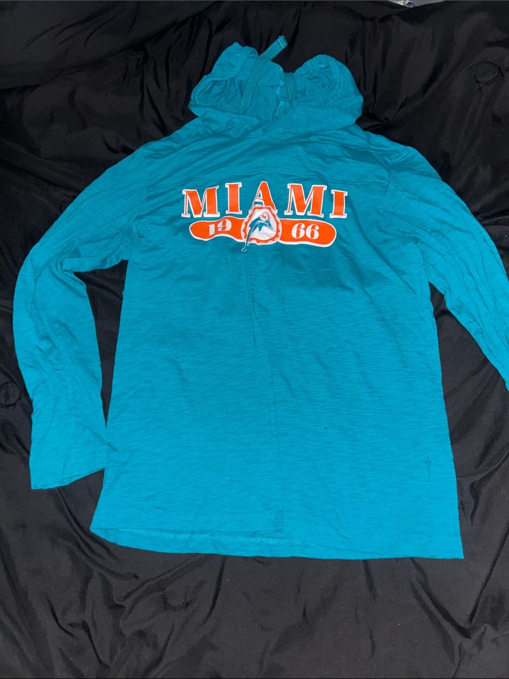 NFL Miami Dolphins Teal Lightweight Hoodie Shirt Jacket
